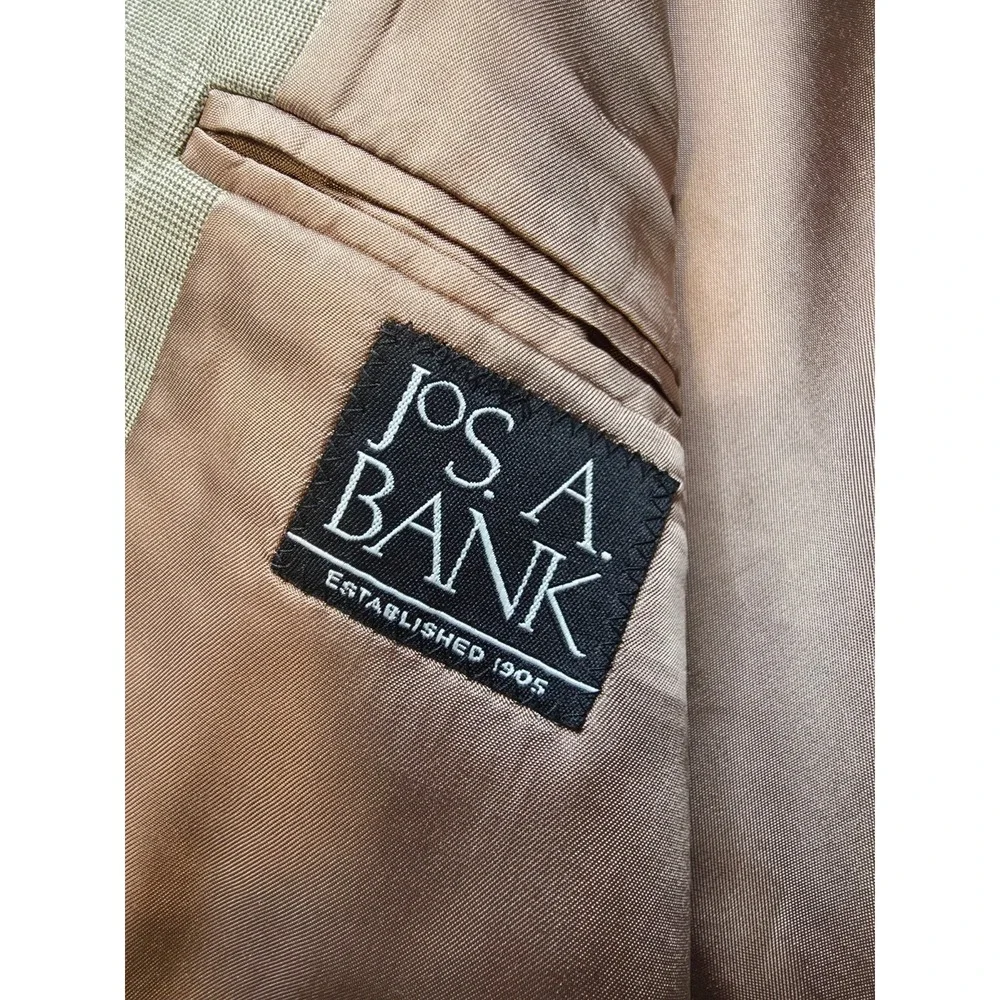 Jos A Bank Blazer Mens 44R Brown Sports Coat Jacket 2 Buttons Vent Wool Cashmere